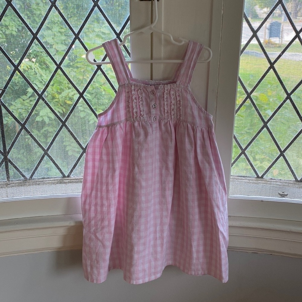 Adorable pink checked size 6 Petite Plume Girls nightgown